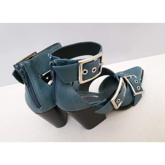 Free People X Jeffrey Campbell Hendrix Heels Dusty Blue Size 6 - Picture 3 of 5